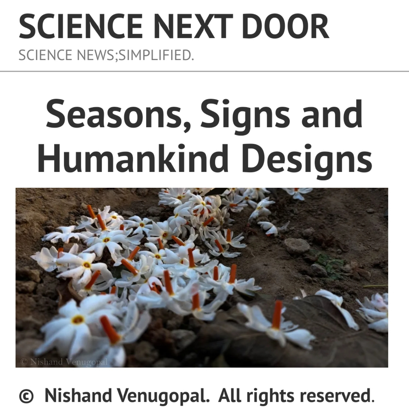 Seasons, plants, climate change